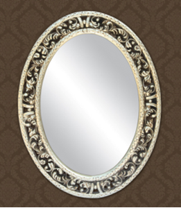Oval europe-style bath mirror 