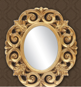 Golden Europe style mirror frame